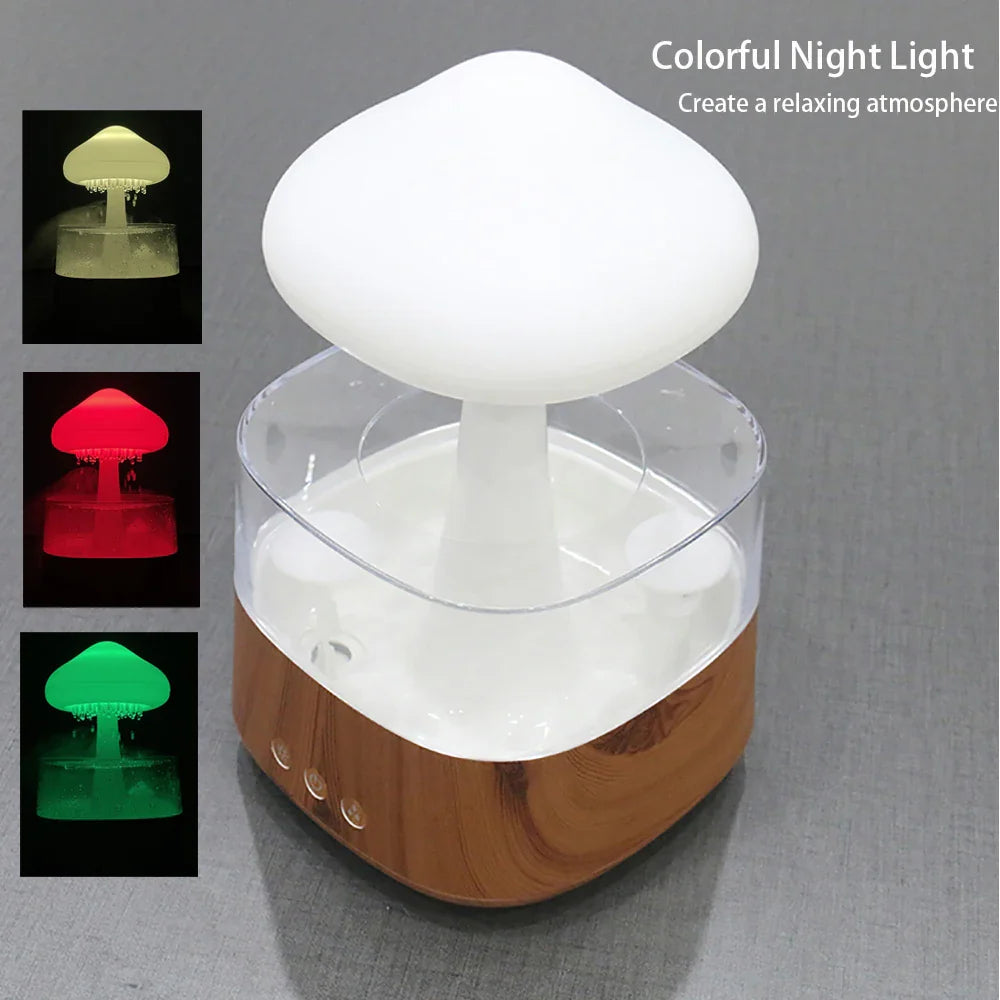 Rain Cloud Humidifier Mist Maker Relaxing Raindrop Lamp For Oil Aroma Cloud Diffuser Mushroom Rain Humidifier