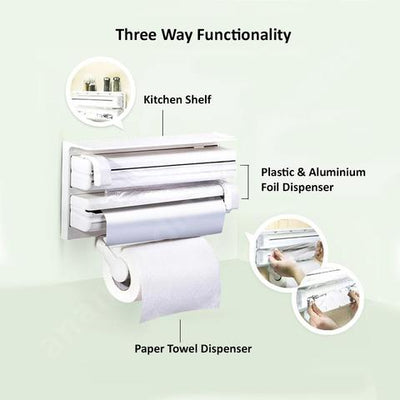 3-in-1 Wall-Mounted Paper Dispenser